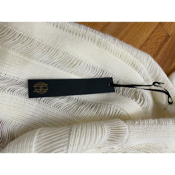 House of Harlow x Revolve Women's L White Sweater Acrylic Blend Duster Cardigan - Picture 3 of 13